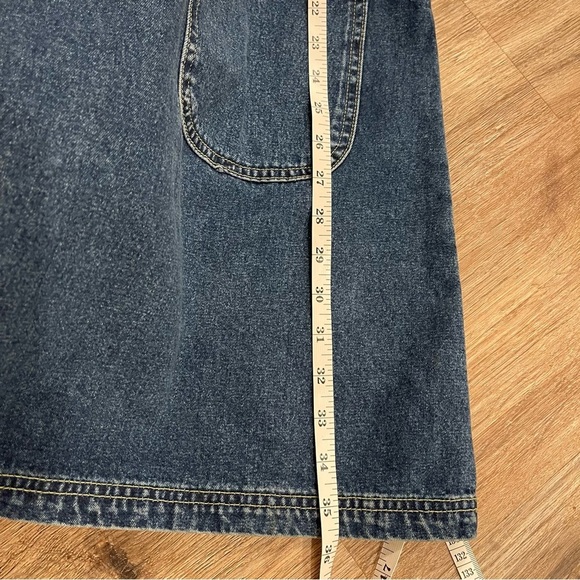 JL NY SPORTS Jean Dress Jumper Women’s Large Vintage Y2K 90s Cottagecore Floral - Picture 7 of 8